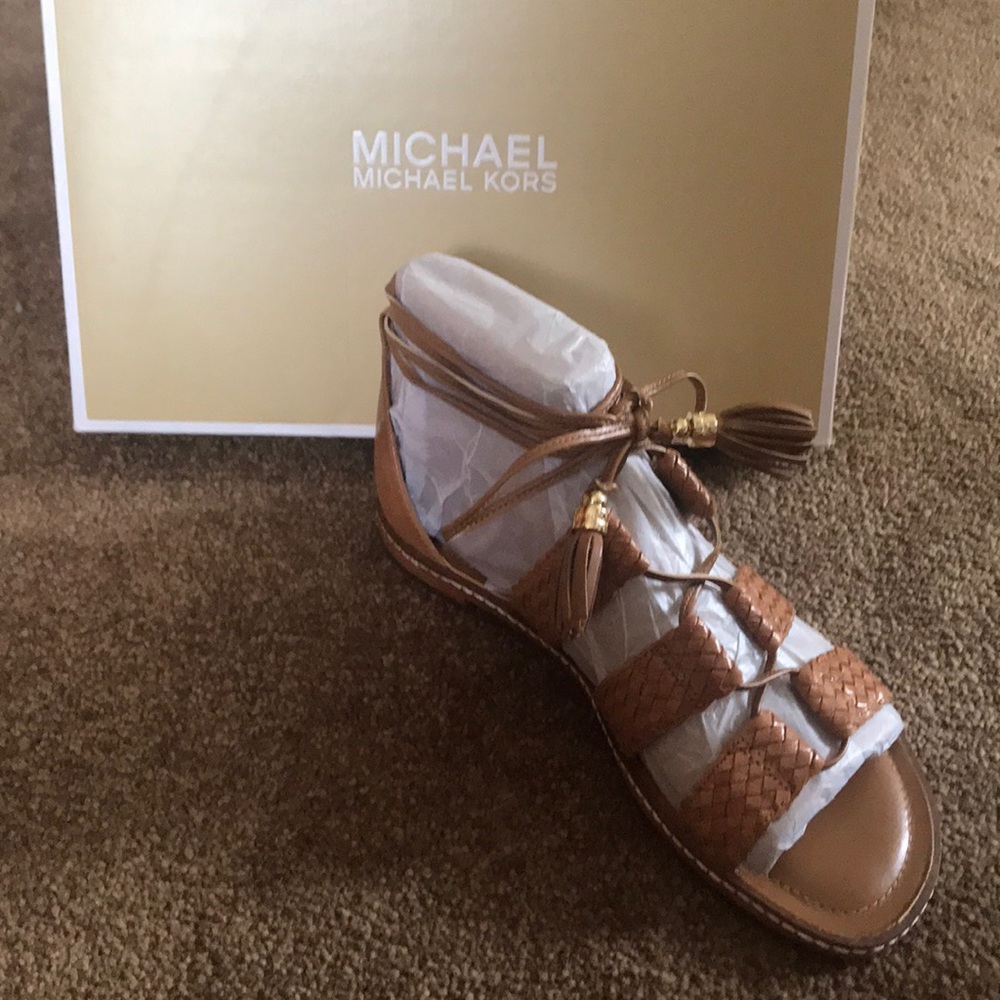 Woven Leather Gladiator Sandal